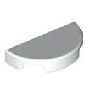 Tile Round 1 x 2 Half Circle Tile Round 1 x 2 Half Circle