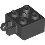 Hinge Brick 2 x 2 Locking with 2 Fingers Vertical and Axle Hole