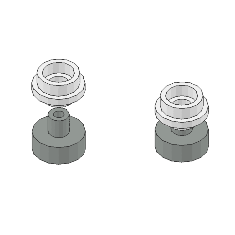 Tile 1 x 1 with Pin in Hollow Stud