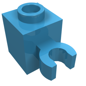 Brick Special 1 x 1 with Clip Vertical [Open O Clip, Hollow Stud]