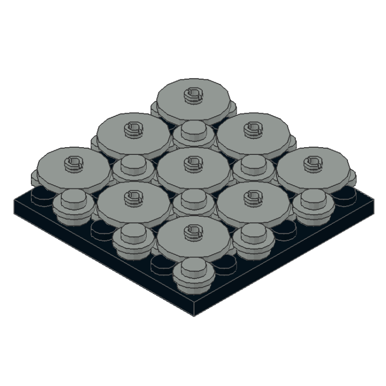 Turntable Tops 2 x 2 on Plate