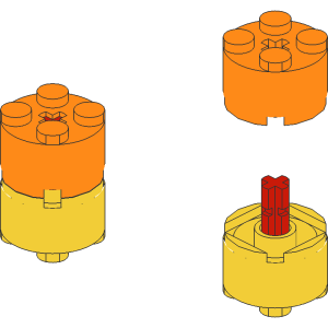 Brick 2 x 2 Round on Axle