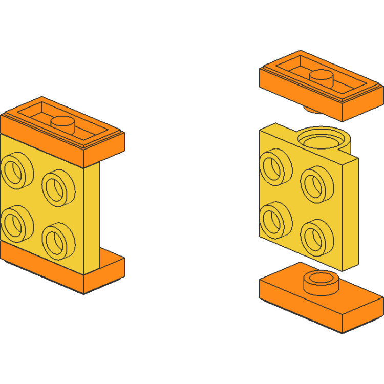 Plate with Technic Holes and Jumpers
