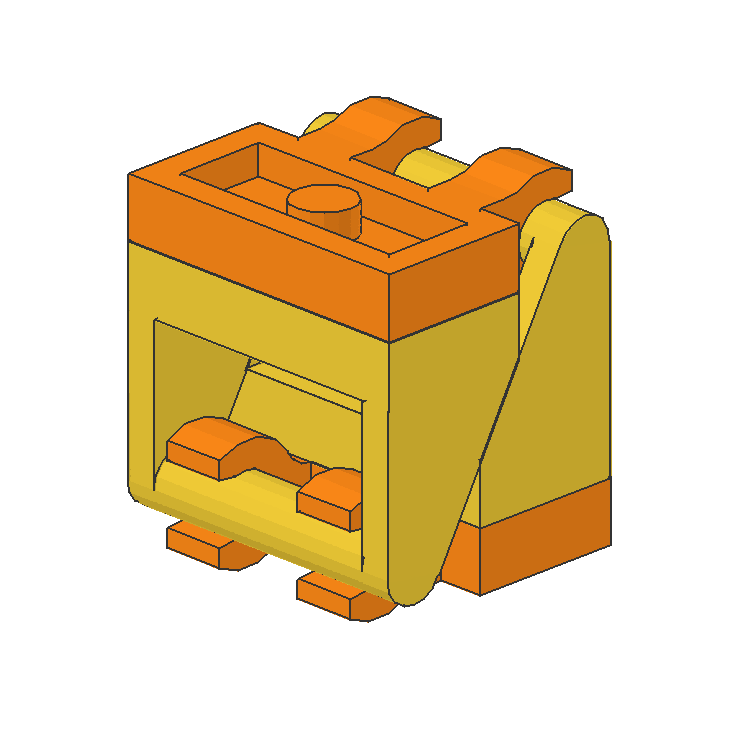 Tile 1 x 2 Handles SNOT