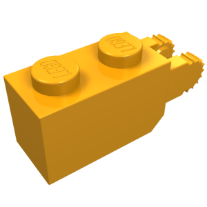 Hinge Brick 1 x 2 Locking with 2 Fingers Vertical End, 9 Teeth