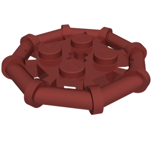 Plate Special 2 x 2 with Bar Frame Octagonal, Reinforced, Completely Round Studs