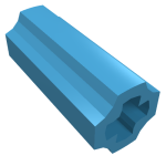 Technic Axle Connector Smooth [with x Hole + Orientation]