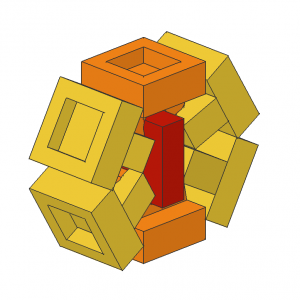 Tile 1 x 1 with Clips Hexagonal