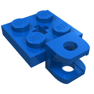Plate Special 2 x 2 with Towball Socket, Short, Flattened with Holes and Axle Hole in Center