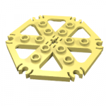 Technic Plate Rotor 6 Blade with Clip Ends Connected [aka Water Wheel]