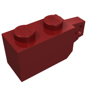 Hinge Brick 1 x 2 Locking with 1 Finger Vertical End