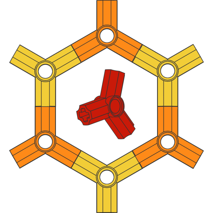 Technic Axle Pin Connector 3 x 120° Ring