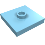 Plate Special 2 x 2 with Groove and Center Stud (Jumper)