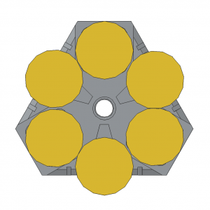 Circles on Plate 6 x 6 Hexagonal