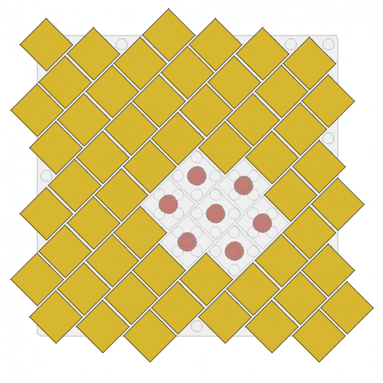 2 x 2 Tile Twisted on Plate