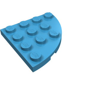 Plate Round Corner 4 x 4