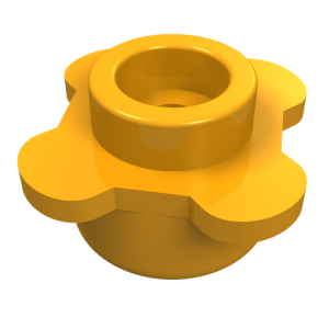 Plant, Flower, Plate Round 1 x 1 with 4 Petals