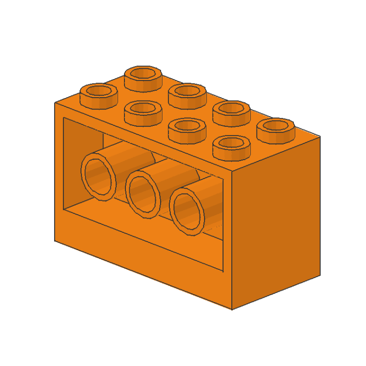 Brick 2 x 4 x 2 with Holes on Sides